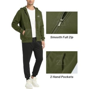 Wholesale Custom Logo Embroidered Gym Fitness Hoodie Manufacturers Fleece Fabric Regular Fit High Quality 100% Cotton - Product Image 3