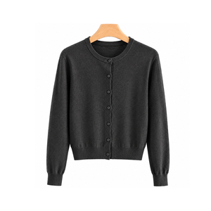 Cardigan en coton biologique pour femme, confortable pour l'hiver, fabrication artisanale - Product Image 3