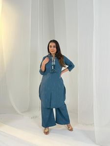 Kurti en viscose de luxe jekart, broderie manuelle lourde pour les fêtes, les festivals et les occasions spéciales - Product Image 6