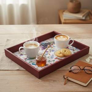 Bandeja de Madera de Alta Calidad para Servir, Diseño Estético, Decorativa, para Servir Postres, Disponible al Precio Más Bajo - Product Image 1