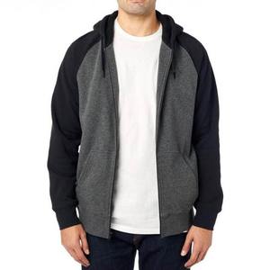 Sweat-shirt décontracté respirant à manches longues en coton avec fermeture éclair Sweats à capuche lourds pour homme - Product Image 1