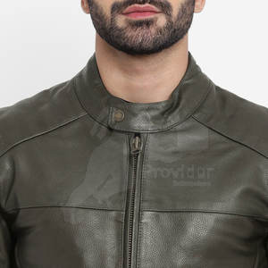 Veste en cuir pour homme, nouvelle mode, col montant, logo frontal, imperméable, respirante, écologique, séchage rapide, veste décontractée, vente chaude - Product Image 6