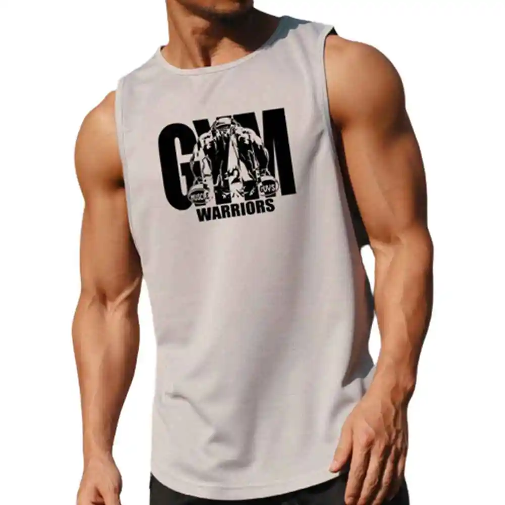 Oem Custom Logo Hoge Kwaliteit Mode Wit Zwart Katoen Mannen Workout Stringer Bodybuilding Singlet Fitness Gym Tank Top Voor Mannen