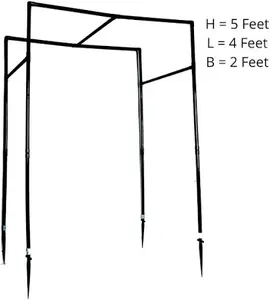 Invelligen Écran de confidentialité pour balcon en treillis de jardin avec poteaux et piquets de support pour plantes grimpantes - Product Image 1