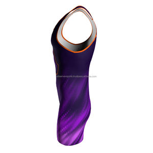 Une pièce confortable maillots de lutte de haute qualité Logo personnalisé fabriqué en usine Spandex/Polyester léger antibactérien - Product Image 3