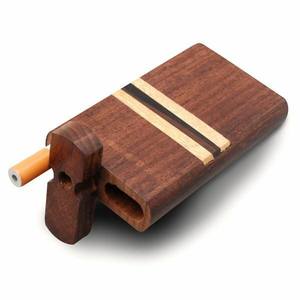 Étui à cigarettes et cendrier en bois et laiton incrustés, accessoire de fumeur élégant en bois fait à la main avec des détails en laiton complexes - Product Image 5