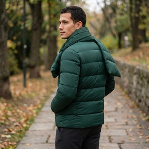 Chaqueta acolchada para hombre, chaqueta de invierno, chaqueta acolchada, chaqueta con aislamiento, chaqueta cálida, chaqueta con cuello tipo bufanda, chaqueta para exteriores - Product Image 4