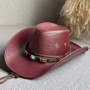 Chapeau de cowboy vintage formel en feutre de laine imprimé pour hommes et femmes, idéal pour les voyages en plein air, les fêtes, le sport, les affaires, la pêche et l'hiver - Product Image 5