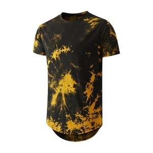 <span class=keywords><strong>2025</strong></span> người đàn ông Hipster cong HEM cao cấp Longline t Áo sơ mi thả đuôi TEE Tops Ngắn Tay áo mỏng phù hợp với hip hop Áo sơ mi phòng tập thể dục tập thể dục - Product Image 1