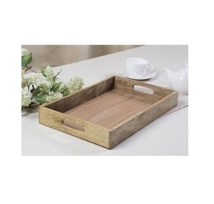Bandeja de servicio de madera de lujo Forma rectangular Acabado pulido Tamaño personalizable Color Lavavajillas Microondas Seguro 2025 Colección - Product Image 1