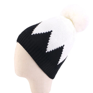 Promotion de Noël : Bonnets d'hiver populaires en jacquard tricoté, multicolores avec pompon, pour le ski et les activités de plein air, chauds et confortables - Product Image 6