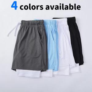 Short d'entraînement respirant en coton 100% pour hommes, séchage rapide, basket-ball d'été, course à pied, short décontracté en maille, taille élastique - Product Image 6