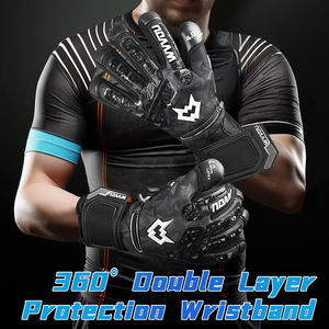 ถุงมือผู้รักษาประตูหนังสำหรับเยาวชนแบบปรับได้สำหรับฝึกซ้อมกลางแจ้งพร้อมผ้าป้องกันนิ้วและระบายอากาศได้ดี - Product Image 3