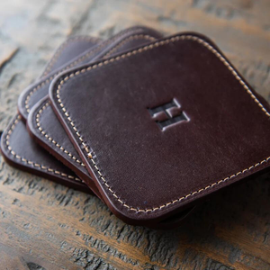 Posavasos hechos a mano de alta calidad, posavasos de cuero genuino, Decoración de mesa, posavasos de regalo únicos y hermosos - Product Image 4