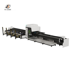 Découpeuse de tubes <span class=keywords><strong>laser</strong></span> à fibre 6000W, machine de découpe de tubes <span class=keywords><strong>laser</strong></span> à fibre 12000W à trois mandrins pour tubes et tuyaux en acier inoxydable et aluminium - Product Image 2