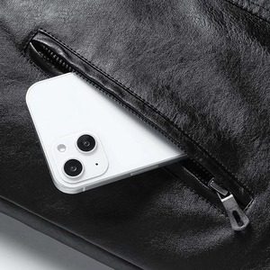 Logotipo personalizado Streetwear de alta calidad Chenille bordado Invierno Polar cuero Bomber Letterman béisbol Varsity chaqueta para hombres - Product Image 4