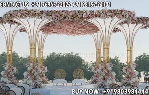 Mariage papillon doré de conception impériale Mandap Grand Mandap européen vintage élégant pour mariage hindou Mandap fabriqué - Product Image 2