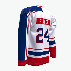 เสื้อโพลีเอสเตอร์ฮ็อกกี้น้ำแข็งพิมพ์ลายซับลิเมชันโลโก้ออกแบบได้ตามต้องการ - Product Image 3