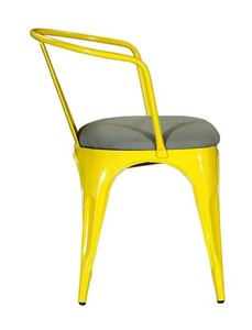 Silla de restaurante en blanco y negro de estilo industrial moderno personalizada al por mayor, hecha de madera, metal, hierro, acero, apilable, uso en el Parque de la vida - Product Image 2