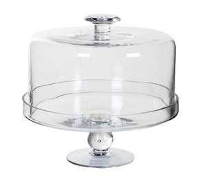 Grand présentoir à gâteaux en verre avec dôme offrant un espace ample pour les gâteaux hauts, les tartes et les créations de pâtisserie décoratives - Product Image 5