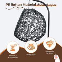 Intérieur Extérieur Coussin Doux Rotin Maison pour Animaux de Compagnie Suspendus Lit pour Chat Hamac Balançoire Oeuf Chaise pour Petit Animal