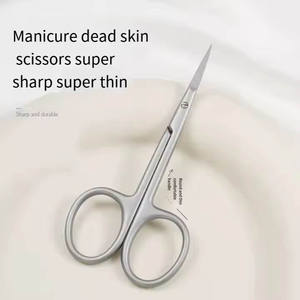 Herramientas de manicura de acero inoxidable Punta curva afilada Tijeras para cutículas de manicura - Product Image 3