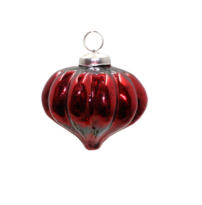 Artesanías decorativas de vidrio/hierro, adornos colgantes de Navidad, adornos de Color naranja para colgar, personalizados a granel - Product Image 2