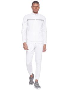 Full <b>white</b> <b>tracksuits</b> sets men training wear wholesale prize jogging suits with custom logo printed - Product Image 3