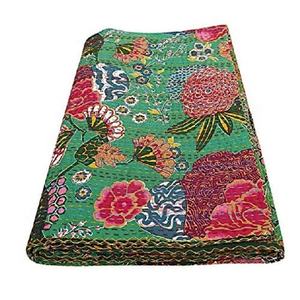 Ensemble de couette douce couverture de lit couvre-lit 100% coton courtepointes Kantha - Product Image 5