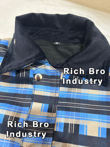 Chaqueta Casual Entallada para Hombre, Nueva Llegada 2025, Diseño Personalizado con Estampado a Cuadros, Múltiples Bolsillos, Cierre de Cremallera, Impermeable, Transpirable, de Cordura y Algodón - Product Image 4