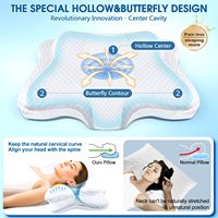 Bantal serviks busa memori untuk leher & penghilang nyeri bahu, dukungan kontur ergonomis untuk Tidur samping/perut/punggung