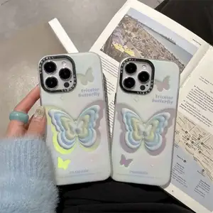 Double IMD Laser Gilding Butterfly Phone Case For iPhone 11 12 13 14 Pro max Wholesale Bulk Mobile Back Cover Accessories