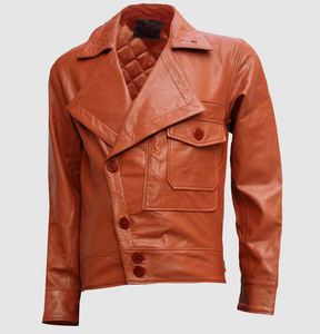 Chaqueta de motorista de cuero negro de calidad superior para hombre personalizada chaquetas de moda de cuero de vaca genuino - Product Image 5