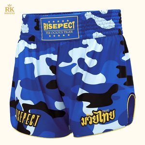 Shorts de Muay Thai avec fente latérale incurvée, légers et respirants, de qualité compétition pour l'entraînement au Muay Thai - Product Image 1