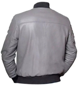 Esprit Bomber Pilot Jacket en 100% Cuero de oveja genuino High Street Slim Fit Cremallera Invierno Transpirable Viscos Forro Rib Collar - Product Image 6