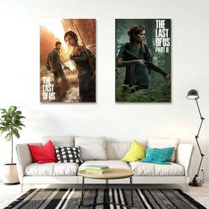 Poster mural For the Last of Us au design moderne, présentant les parties I et II - Product Image 4