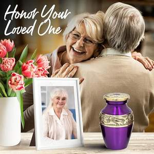 Urnas de Cremación para Cenizas, Urnas Conmemorativas de Metal Hechas a Mano para Mujeres y Hombres, Decoración Ecológica para el Hogar - Product Image 4