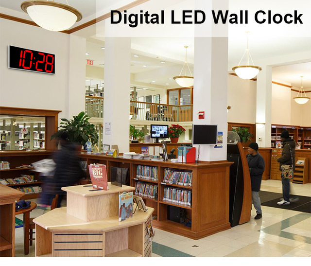 NPT Synchronized Digital Wall Clock With WIFI Alarms