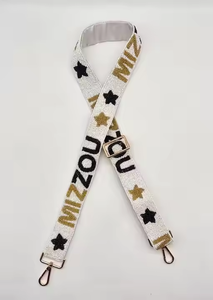 Sangle de sac bandoulière moderne réglable, brodée et perlée, avec logo personnalisé MD HANDICRAFTS, pour les ensembles cadeaux d'équipe de mariée - Product Image 3