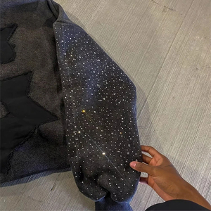 Sudadera con capucha en relieve de peso pesado con impresión digital de logotipo bordado personalizado para hombres y fabricante de Sudadera con capucha vintage de ropa de calle unisex - Product Image 3