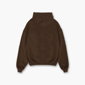 Pull vierge 500Gsm polaire à capuche Logo personnalisé coton épais poids lourd surdimensionné Streetwear recadrée à capuche fabricants - Product Image 2