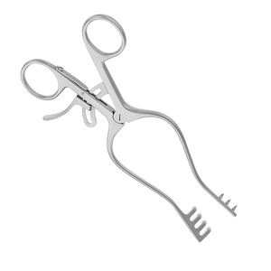 RNTNE 165 mm 6.12 \ "écarteur chirurgical 3x4 broches manuel puissance Sharp réutilisable Adson écarteur hôpital utilisation métal acier matériel - Product Image 5