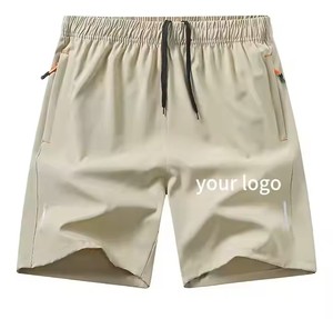 Shorts pour hommes décontractés de haute qualité sur mesure, tissu respirant à séchage rapide, taille élastique, double poche décorative, couleurs unies - Product Image 4