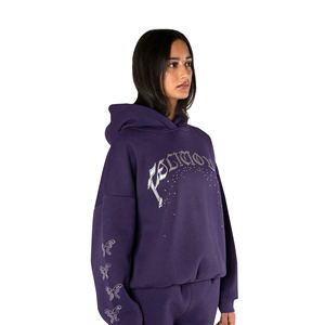 เสื้อฮู้ดฮิปฮอปทรงหลวมโอเวอร์ไซส์ แขนยาว พิมพ์ลายแฟชั่นด้านหน้า โลโก้ใหญ่ ปี 2025 ผ้าหนา สำหรับผู้หญิง ฤดูใบไม้ร่วง ฤดูหนาว - Product Image 2