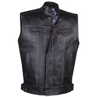 Veste en cuir perforé de haute qualité pour moto, veste en cuir véritable pour course automobile, veste de moto pour homme
