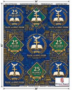 Custom African Wax Print Fabric Manufacturer Church Celebration Anniversary Convention Uniform Textile Supplier OEM ODM Service - Product Image 4