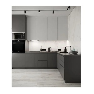 Muebles de cocina Servicio OEM Alta calidad Nuevo panel modular moderno Gabinete de cocina de madera MDF con revestimiento laminado - Product Image 5