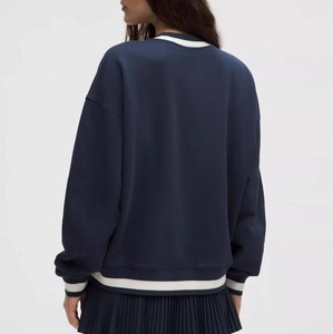 Sudadera de Forro Polar de Último Diseño, Color en Contraste, Ribete, Logotipo Personalizado, Impresión, Nuevo Diseño, Sudadera Moderna para Mujer - Product Image 3