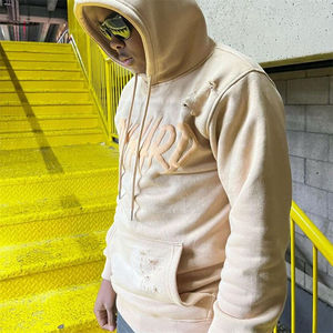 Heavyweight 360g Summer Plus Size <b>Thermal</b> Custom Blank Thick Streetwear High Street Grey Oversized Vintage Washed Hoodie <b>for</b> <b>Men</b> - Product Image 4