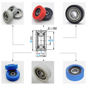 Rodillo recubierto de Pu personalizado 6204 2RS rodamientos rodillo guía de poliuretano goma PU polea para escaleras mecánicas rueda motriz - Product Image 6